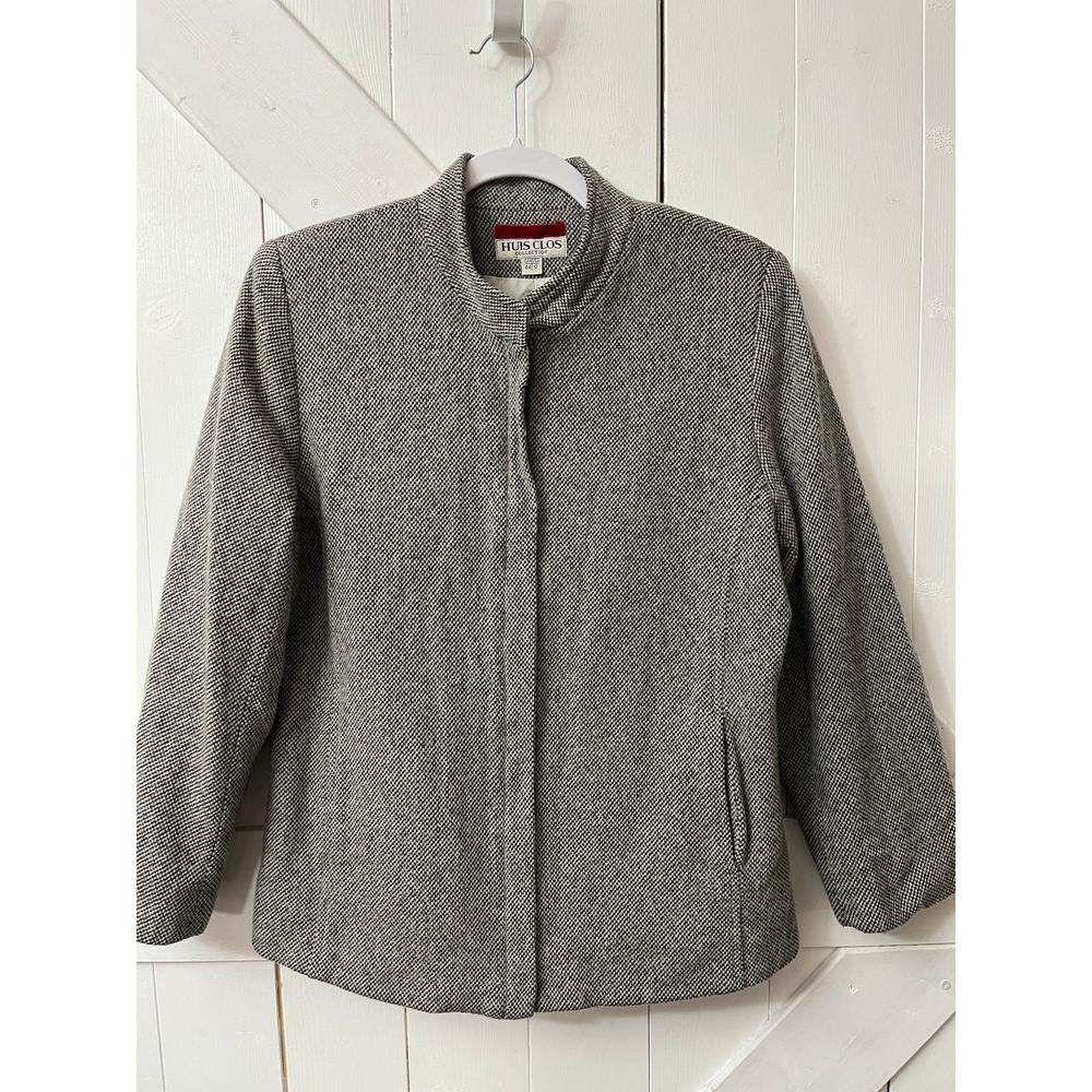 Huis Clos Wool Blend Zipper Jacket Size 12